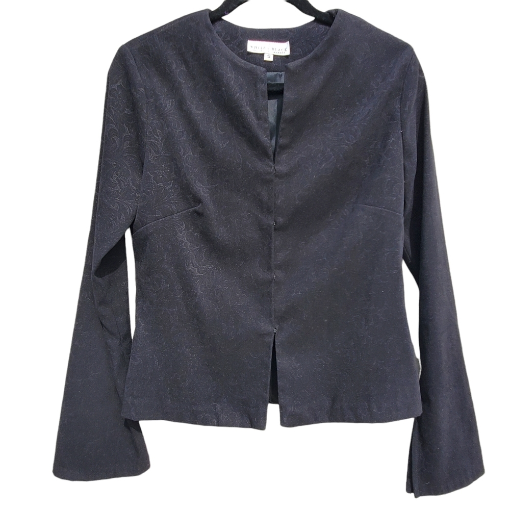 WHITE HOUSE BLACK MARKET Tailored Black Blazer with Bell Sleeves